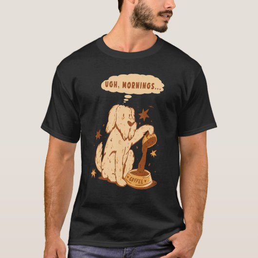 うっ朝は薄い氷のかわいい手で歩くが大嫌い Tシャツ (正面)