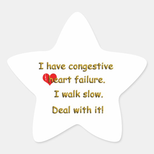 うっ血ハート不全 星シール (正面)