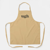 うっ青タイポグラフィラクダおもしろいベージュクールタン エプロン (正面)