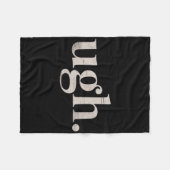 うっ。皮肉なおもしろいノベルティヴィンテージグラフィック フリースブランケット (正面(横))