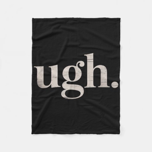 うっ。皮肉なおもしろいノベルティヴィンテージグラフィック フリースブランケット (正面)