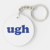 「うっ」青の文字は白アクリル キーホルダー (裏面)
