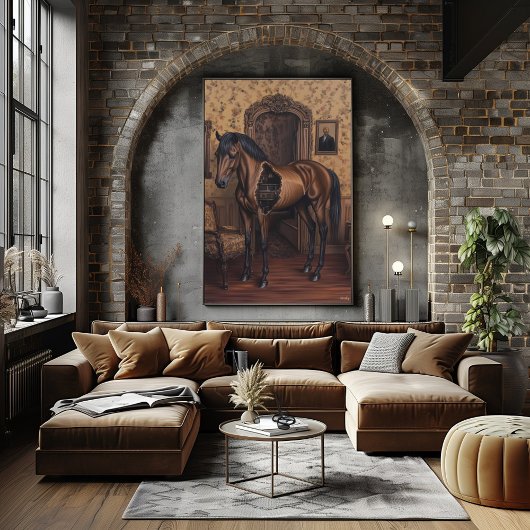 うつろな馬のヴィンテージ ポスター