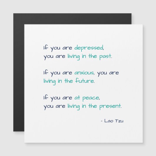 うつ不安アットピースライフ引用文マグネットカード (正面/裏面)