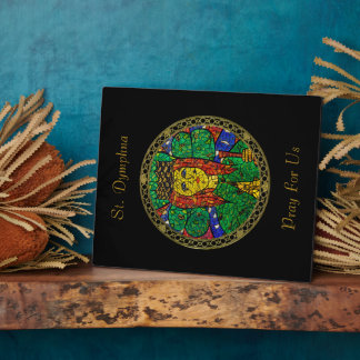 うつ病と不安の守護聖人St Dymphna フォトプラーク