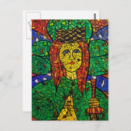 うつ病と不安の守護聖人St Dymphna ポストカード (正面/裏面)