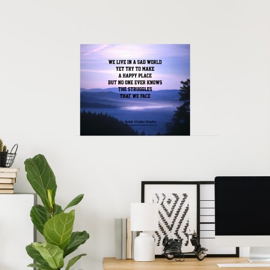 うつ病と悲しみ ポスター (ホームオフィス)