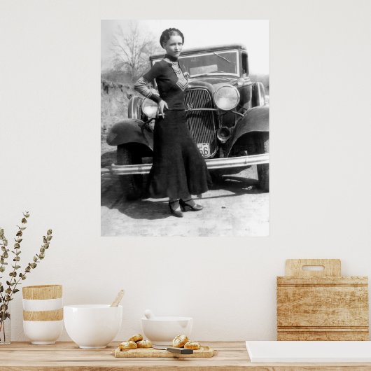 うつ病の時代のギャング – BONNIE PARKER 1933 ポスター (キッチン)