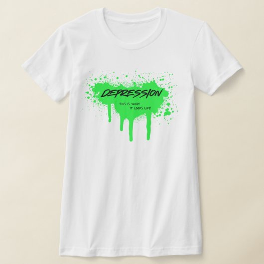 「うつ病の様相はこれだ」 – 女性 Tシャツ (レイダウン)