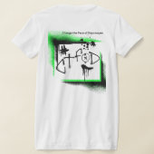 「うつ病の様相はこれだ」 – 女性 Tシャツ (レイダウン裏面)