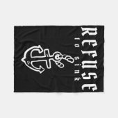 うつ病の精神衛生認識度 フリースブランケット (正面(横))