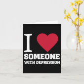 うつ病の自殺ハートを持つ認識度 カード (黄色い花)