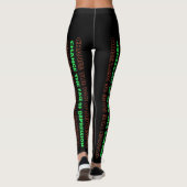 うつ病の顔を緑とオレンジに変える レギンス (裏面)