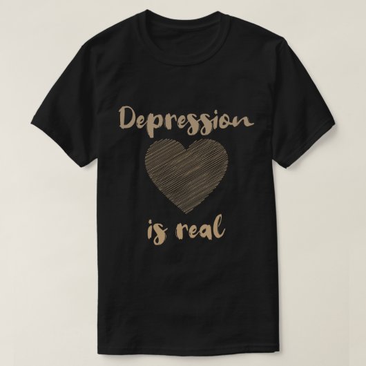 うつ病はリアル Tシャツ (デザイン正面)