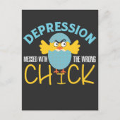 うつ病認識度双極性メンタルヘルスユーモア ポストカード (正面)