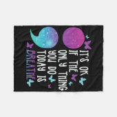 うつ病認識度自殺防止15 フリースブランケット (正面(横))