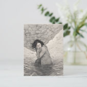 うつ病（白黒） ポストカード (スタンド正面)