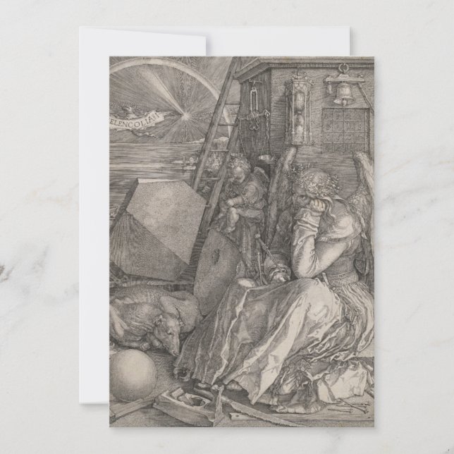 うつ病I、版木、銅版、版画by Albrecht Durer (正面)