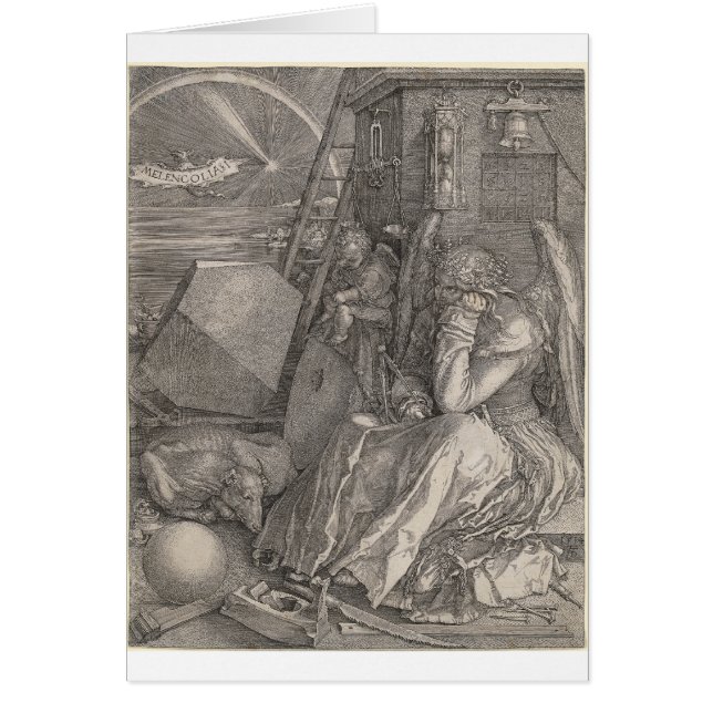 うつ病I、版木、銅版、版画by Albrecht Durer (正面)
