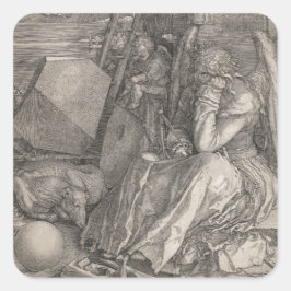 うつ病I、版木、銅版、版画by Albrecht Durer スクエアシール