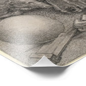 うつ病I、版木、銅版、版画by Albrecht Durer フォトプリント (角)