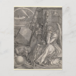 うつ病I、版木、銅版、版画by Albrecht Durer ポストカード