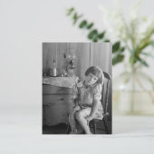 うつ素晴らし病ガール1930s ポストカード (スタンド正面)