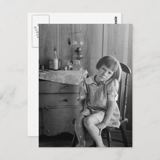 うつ素晴らし病ガール1930s ポストカード (正面/裏面)