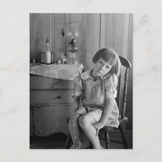 うつ素晴らし病ガール1930s ポストカード (正面)