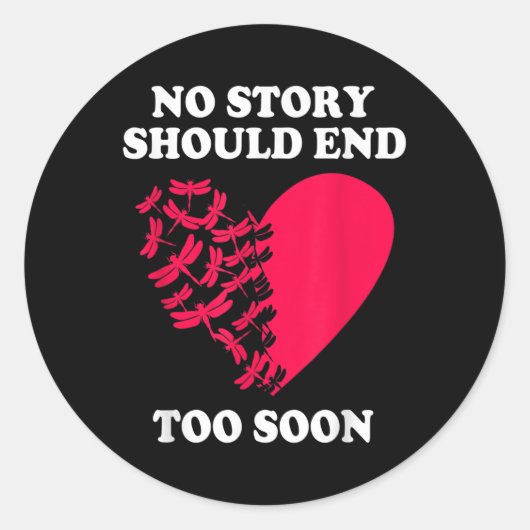 うつ自殺認識度No Story Should End T ラウンドシール (正面)