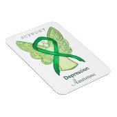 うつ認識度リボンエンジェルアートマグネット マグネット (右側)