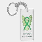 うつ認識度リボンエンジェルカスタムキーチェーン キーホルダー (正面左)