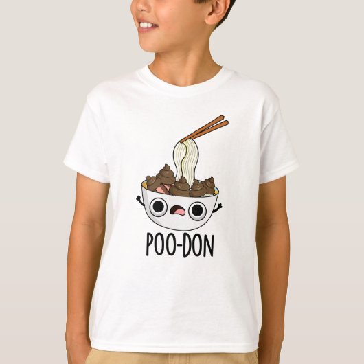 うどんのうんちパロディ Tシャツ (正面)