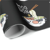 うどんの面白いダークBG ラッピングペーパー (ロールコーナー)