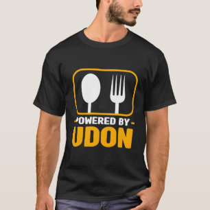 うどんスープのユーモア日本の食品で動く Tシャツ