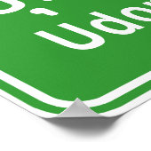 うどんタニアヘッド⚠タイ高速道路交通標識⚠ ポスター (角)