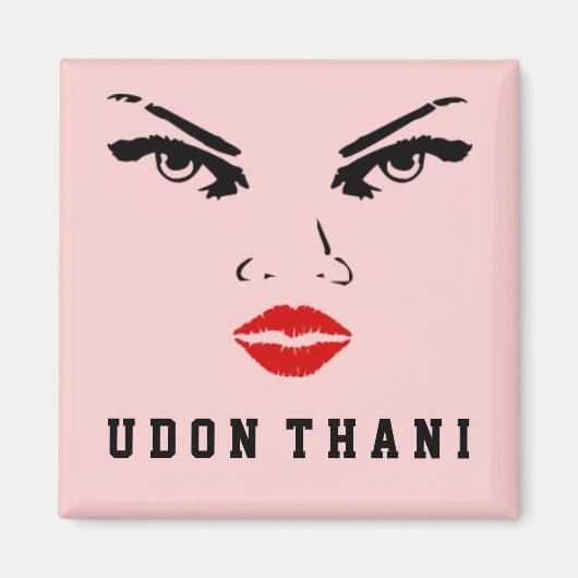 うどんタニ、タイ人女性 マグネット (正面)