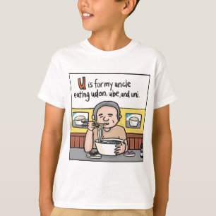 うどん、うべ、ユニキッズTシャツ用 Tシャツ