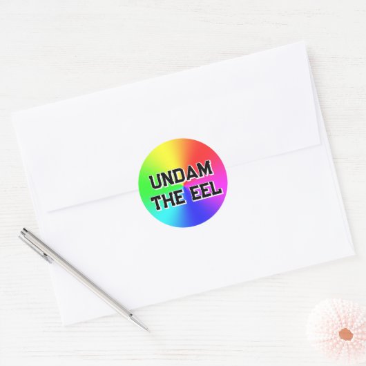 うなぎをウンダム(言葉を変えてもいい) ラウンドシール (封筒)