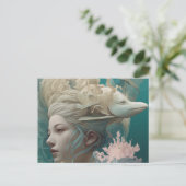 うなぎを頭に被った人 ポストカード (スタンド正面)