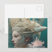 うなぎを頭に被った人 ポストカード (正面/裏面)