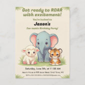 うなりを上げる動物園の誕生日ポストカード ポストカード (正面)