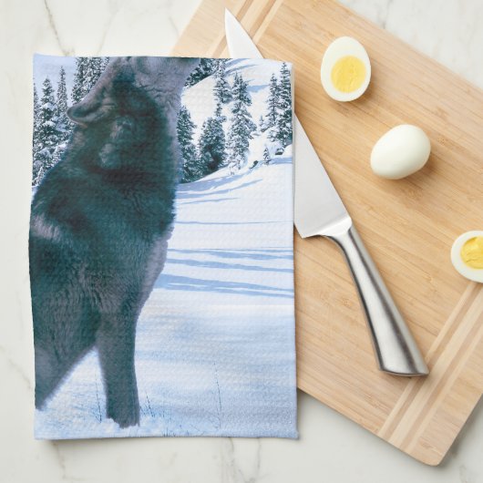 うなり声 キッチンタオル (四つ折り)