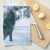 うなり声 キッチンタオル (四つ折り)