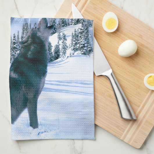 うなり声 キッチンタオル (四つ折り)