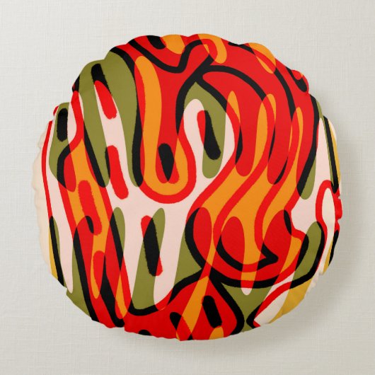 うなり声 ラウンドクッション (正面)