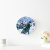 うなり声 ラウンド壁時計 (ホーム)