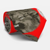 うなるオオカミ ネクタイ (ロール)