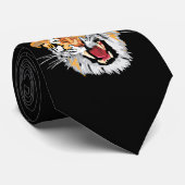 うなるトラの頭部のタイ ネクタイ (ロール)