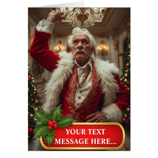 うぬぼれた古い女王:おもしろいゲイクリスマスカード (正面)